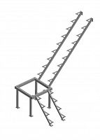 Г-образный каркас для межэтажной лестницы высота 2970 мм