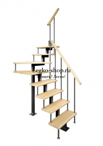 Малогабаритная модульная Г-образная лестница 2250-2475 мм КВМ-Г-3 фото 13