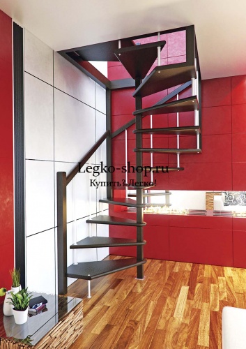 Винтовая деревянная лестница Короб-3М 360 (универсальная, поворот 360, полный комплект) фото 2
