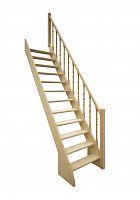 Деревянная лестница ЛПД-12 (прямой марш, полный комплект)