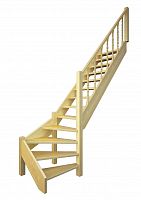 Г-образная деревянная лестница ЛПД-07 База  (2693-2900)