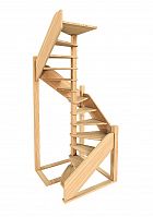 Винтовая деревянная лестница Винт-3М 360 (универсальная, поворот 360, полный комплект)